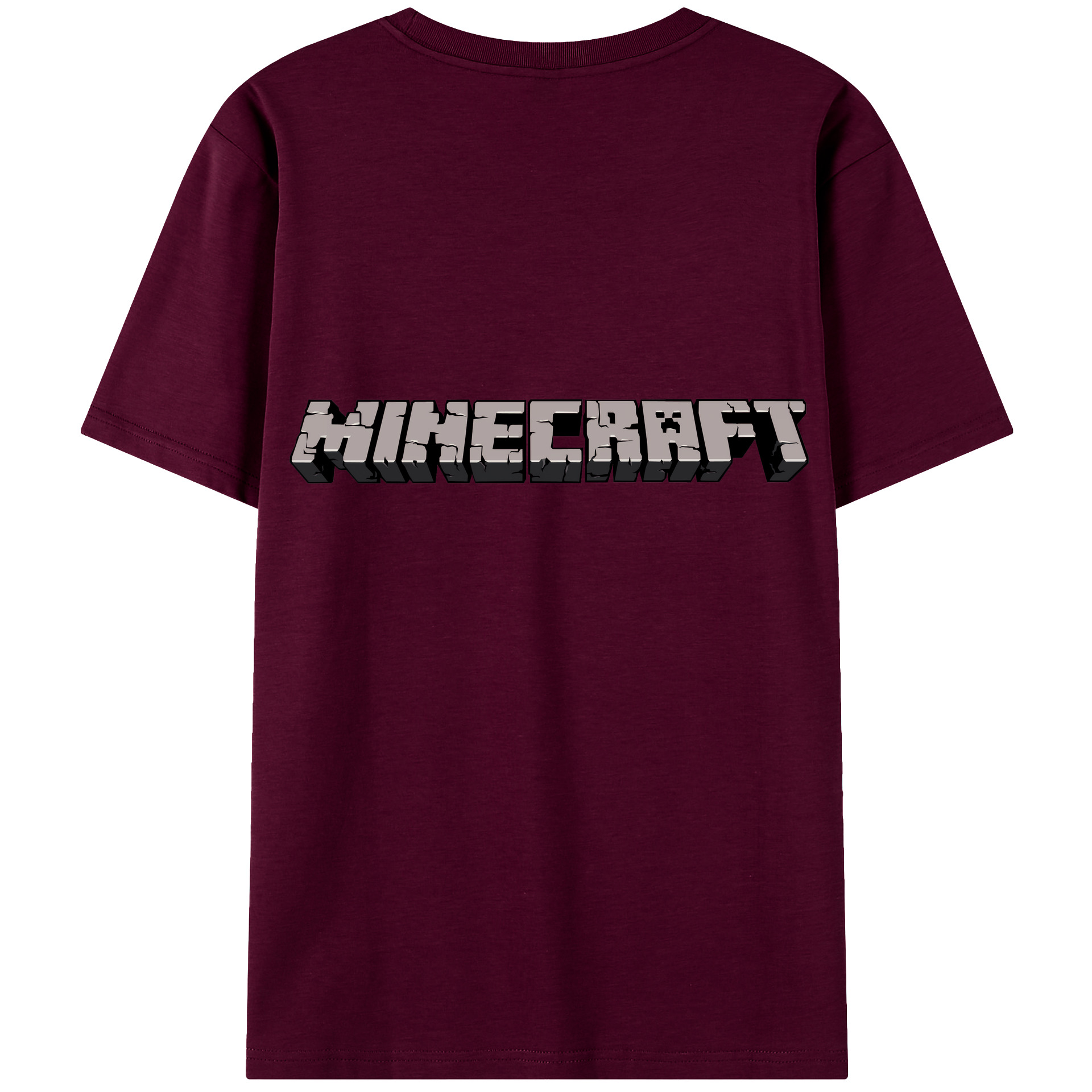 （画像用） マインクラフト ブロックの世界 Minecraft MC Block world レディース半袖Tシャツ(バックプリント)